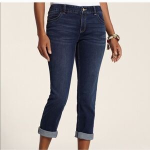 Chico's So Slimming Rolled Cuff Crop Jeans Chico's Size 0 (4)